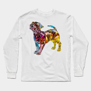 Colourful Crystal Glass Dog Figurine Long Sleeve T-Shirt